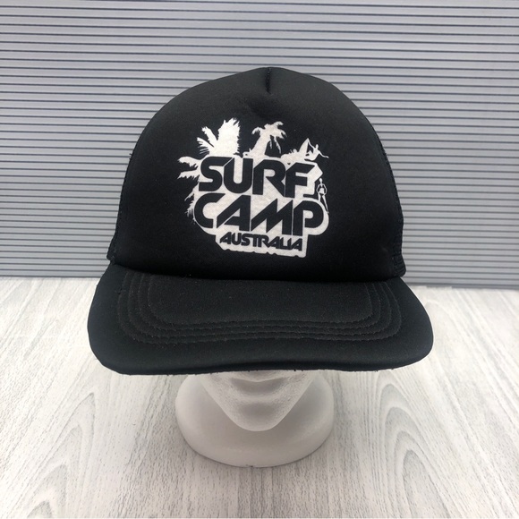 Surf Camp Australia Hat- Adult OS- Black - Picture 1 of 5